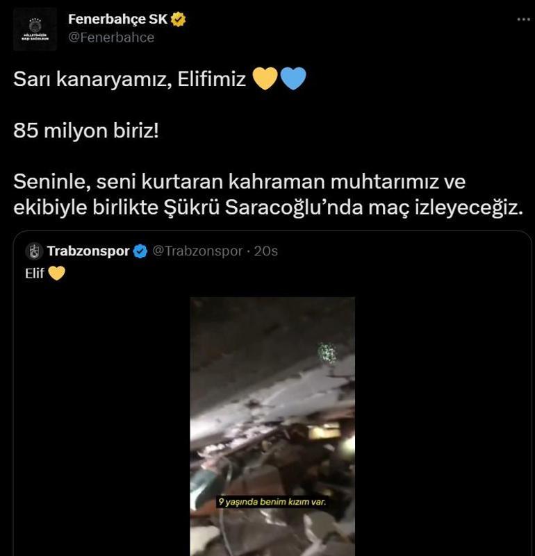 Trabzonspor ve Fenerbahçe, Elif için el ele